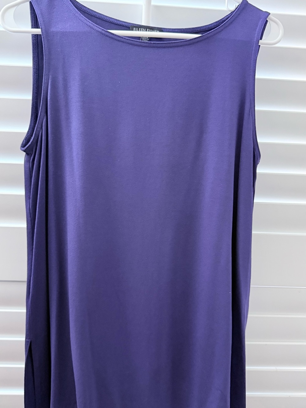 Eileen Fisher Deep Purple Sleeveless Shift Tank